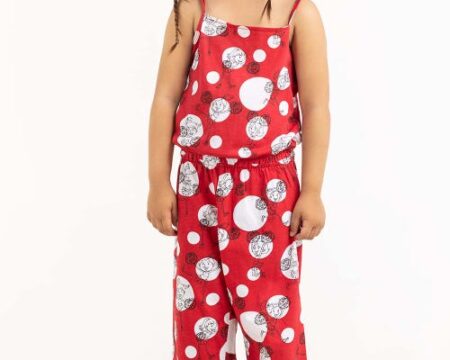 Toddler Girl Mars Red Jumpsuit 231-615-011