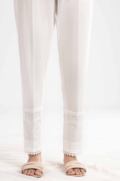 Unstitched Embroidered Cambric Trouser TR-42007