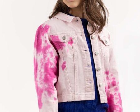 Girls Tie Dye Pink Jacket 224-410-056