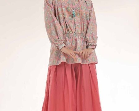 Unstitched Gold Printed Lawn Shirt SL-42034 A