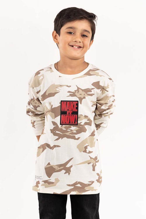 Junior Boy White T-Shirt 224-313-020