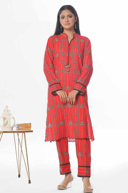 2 Piece Unstitched Printed Khaddar Suit WNST-42004