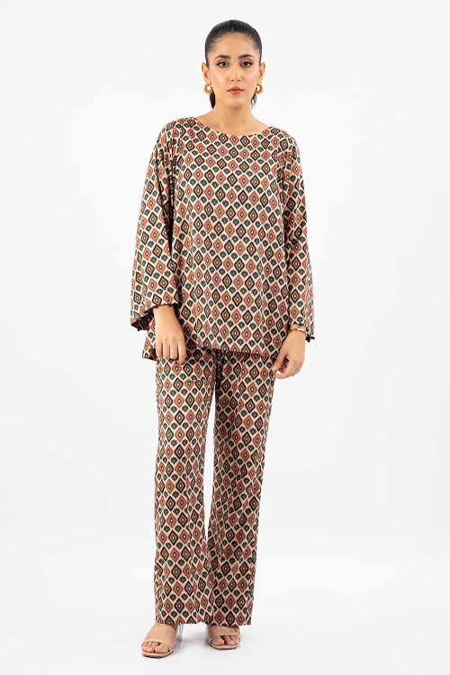 2 Piece Unstitched Printed Linen Suit WNST-42010