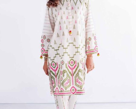 2 Piece Unstitched Jacquard Printed Suit with Lawn Trouser JT-42011