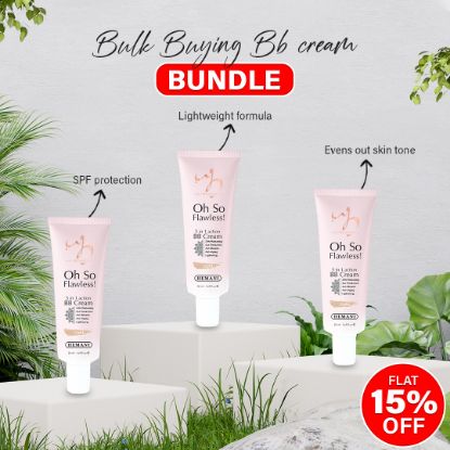 0009809 pack of 3 oh so flawless bb cream light 415