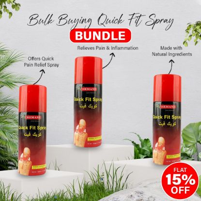 0010046 pack of 3 quick fit pain relief spray 150g each 415