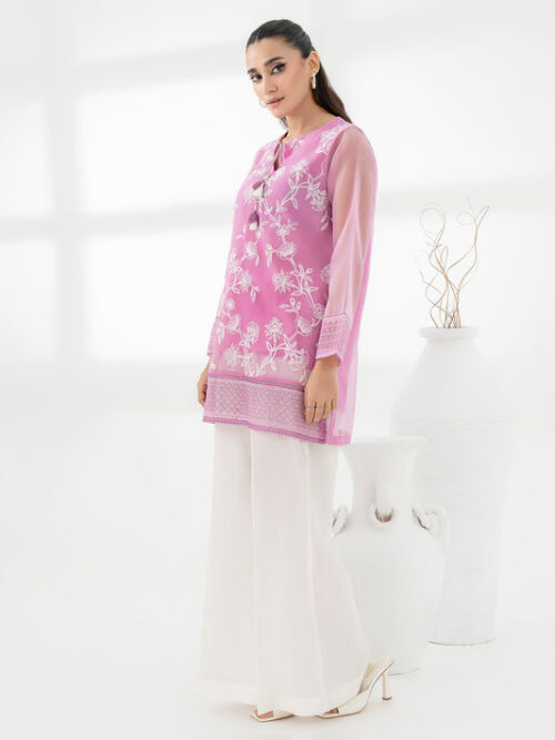 A0060TP SML 633 2 OrganzaKurti Embroidered Pret