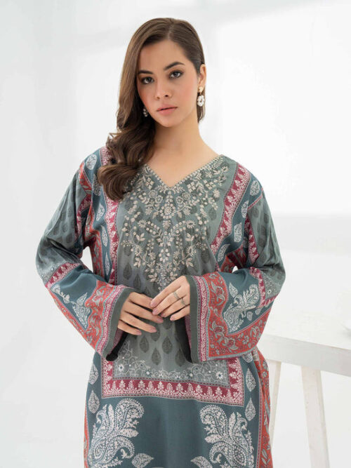 P8169SH SML 049 4 ViscoseShirt Embroidered Pret