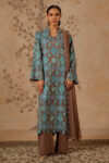 3 Piece - Dyed & Embroidered Malmal Suit - MC1215-27