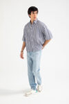 BOXY FIT LINEN STRIPER SHIRT
