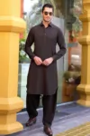 Coffee Brown Wash & Wear Shalwar Kameez