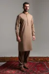 Brown Wash & Wear Shalwar Kameez