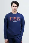 Navy Blue Graphic Sweatshirt