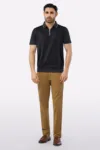 Black Mercerized Polo