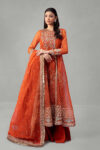 3 Piece Embroidered Organza Suit