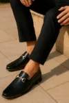 Black Horsebit Formal Shoes
