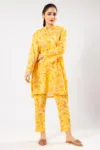 Yellow Printed 2PC