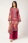 Magenta Printed 3PC Unstitched